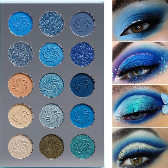 NEW Afflano Space Blue Eye Shadow pallette sealed in plastic - Picture 3 of 7